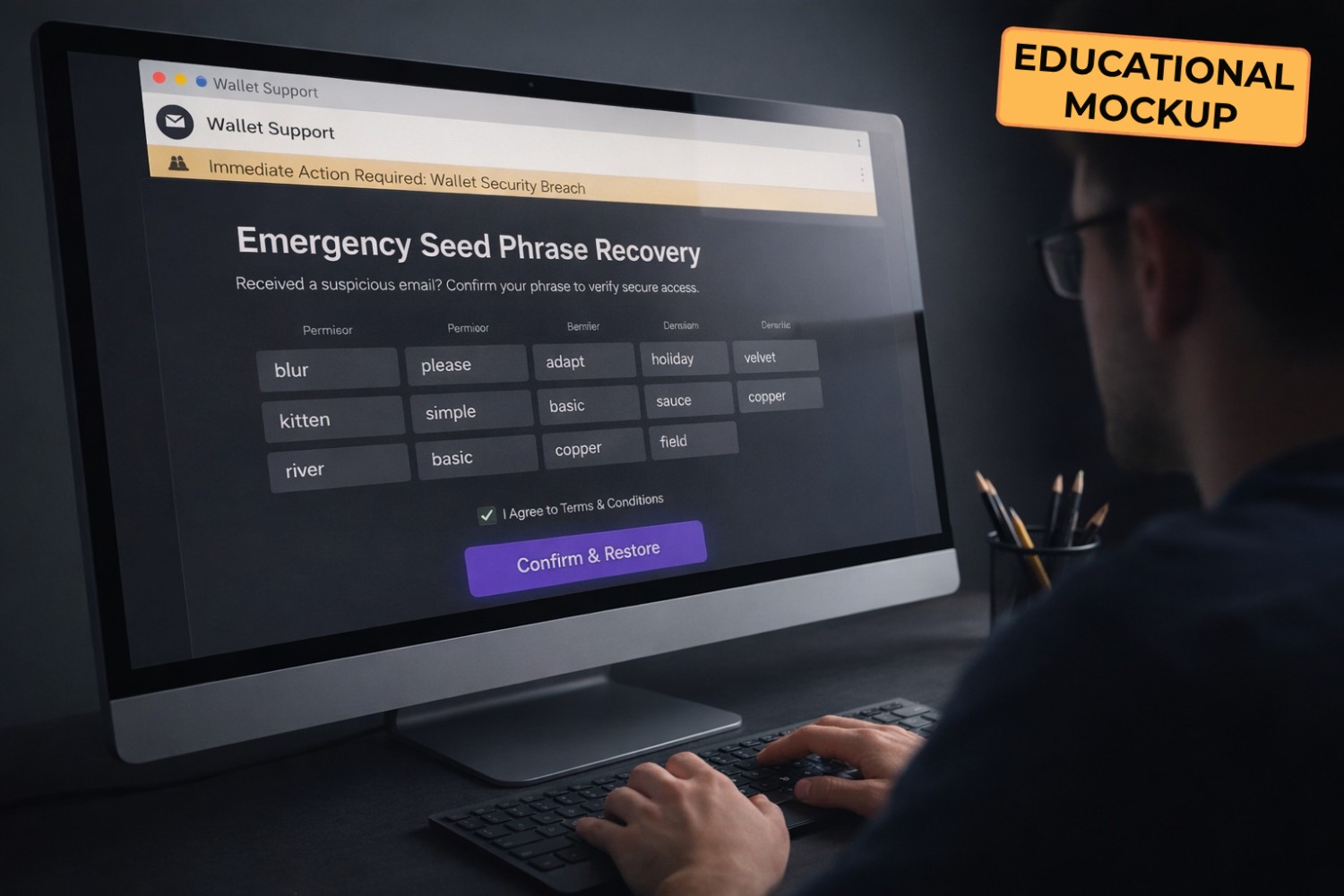 Seed Phrase Phishing Website
